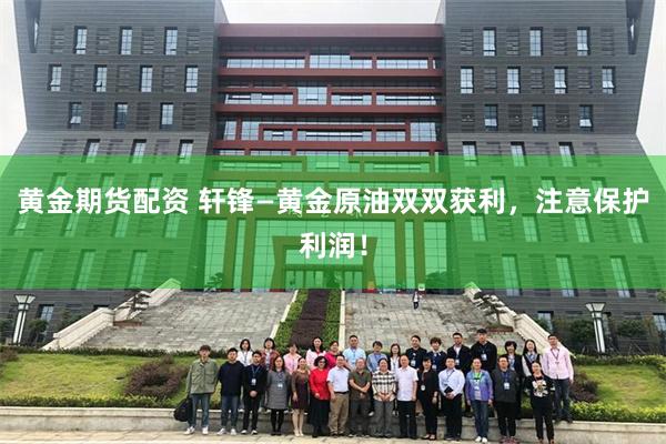 黄金期货配资 轩锋—黄金原油双双获利，注意保护利润！