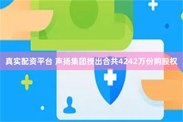 真实配资平台 声扬集团授出合共4242万份购股权