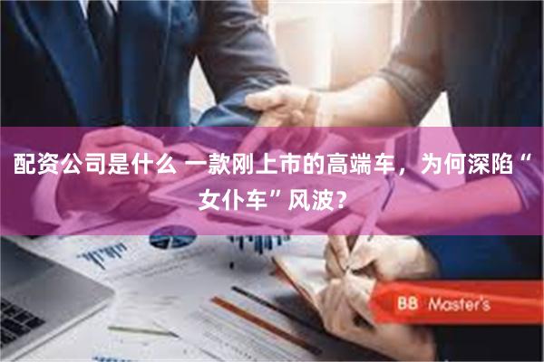 配资公司是什么 一款刚上市的高端车，为何深陷“女仆车”风波？