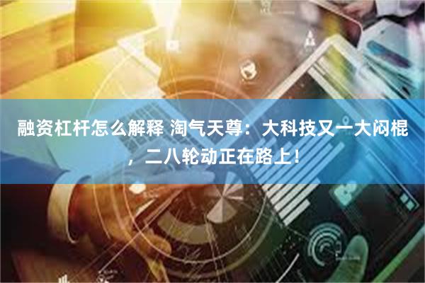 融资杠杆怎么解释 淘气天尊：大科技又一大闷棍，二八轮动正在路上！