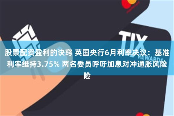 股票配资盈利的诀窍 英国央行6月利率决议:基准利率维持3.75% 两名委员呼吁加息对冲通胀风险