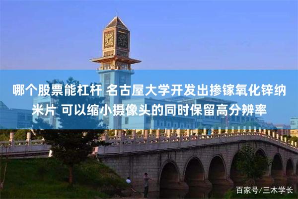 哪个股票能杠杆 名古屋大学开发出掺镓氧化锌纳米片 可以缩小摄像头的同时保留高分辨率