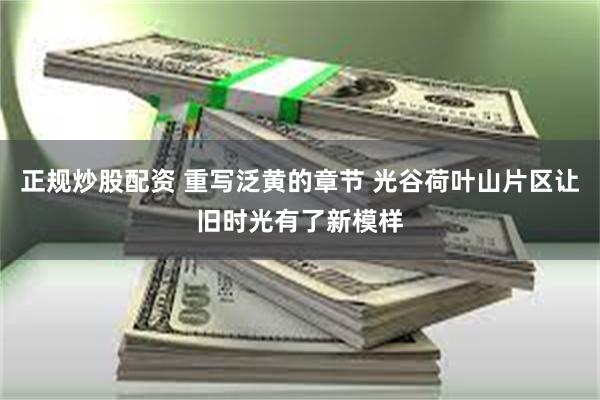 正规炒股配资 重写泛黄的章节 光谷荷叶山片区让旧时光有了新模样