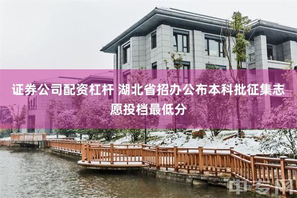 证券公司配资杠杆 湖北省招办公布本科批征集志愿投档最低分