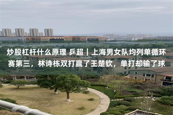 炒股杠杆什么原理 乒超｜上海男女队均列单循环赛第三，林诗栋双打赢了王楚钦，单打却输了球
