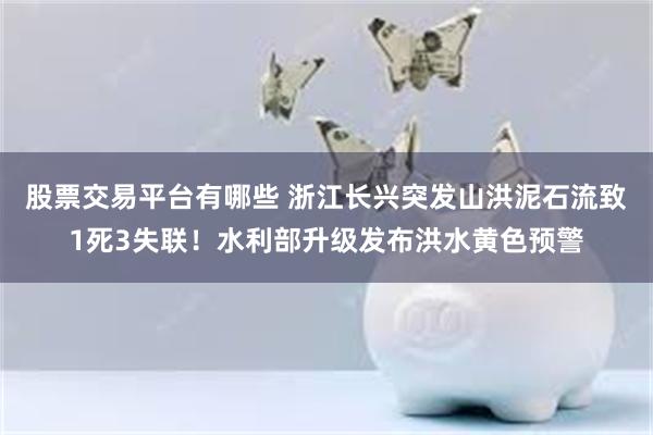 股票交易平台有哪些 浙江长兴突发山洪泥石流致1死3失联！水利部升级发布洪水黄色预警