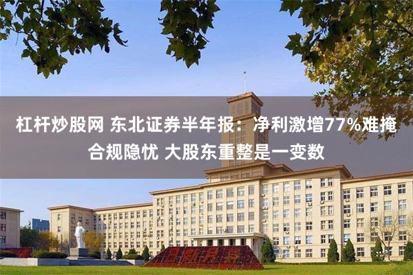 杠杆炒股网 东北证券半年报：净利激增77%难掩合规隐忧 大股东重整是一变数