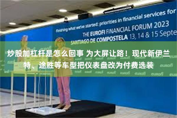 炒股加杠杆是怎么回事 为大屏让路！现代新伊兰特、途胜等车型把仪表盘改为付费选装