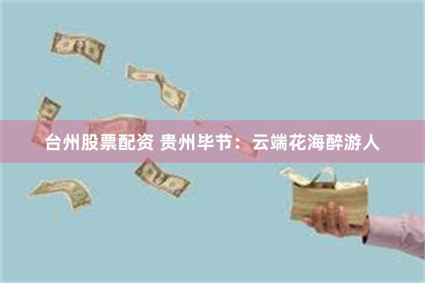 台州股票配资 贵州毕节：云端花海醉游人