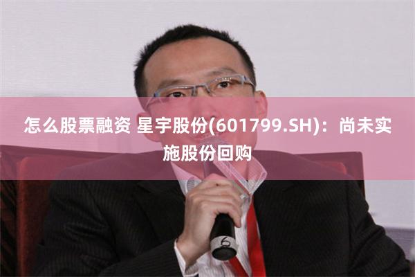 怎么股票融资 星宇股份(601799.SH)：尚未实施股份回购