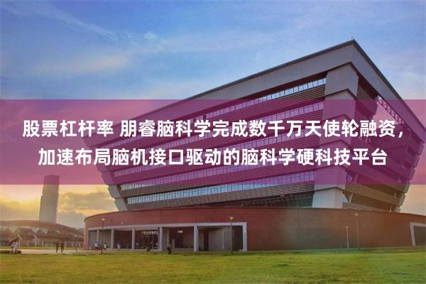 股票杠杆率 朋睿脑科学完成数千万天使轮融资，加速布局脑机接口驱动的脑科学硬科技平台